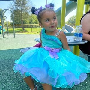 Aqua and Purple Kids Dress